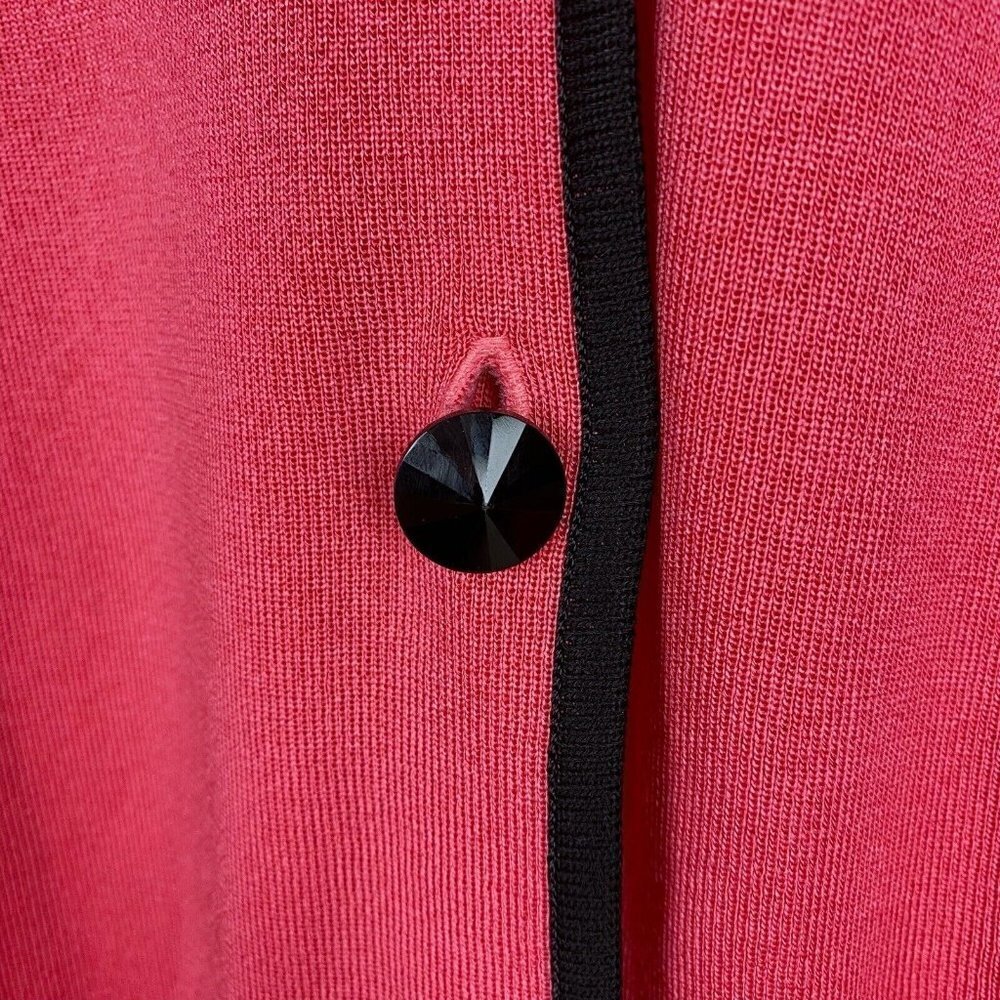 Exclusively Misook Jacket Pink Collared Faceted B… - image 5